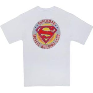 DOGO Femme Vegan Blanc T-Shirt - Warner Bros Superman Muscle Building Club Motif