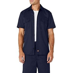 Dickies Werkhemd voor heren, korte mouwen, vrijetijdshemd, blauw (Navy Blue Nv), S