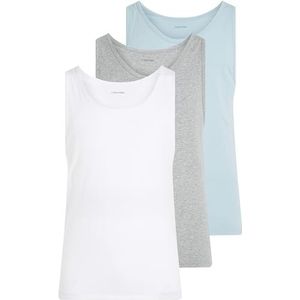 Calvin Klein Tanktop voor heren, Multi (Wit, Grijs Heather, Sterling Blauw), XS
