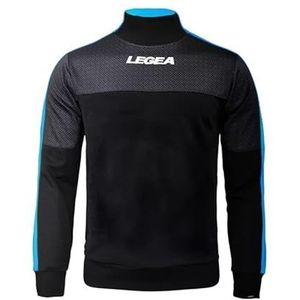 LEGEA, Damast jas, zwart-neonblauw, maat 3XS, uniseks, zwart, lichtblauw, fluo, 3XS