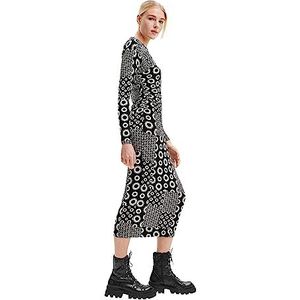 Desigual Jurk met All Over Print Zwart
