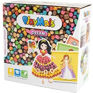 PlayMais Mosaic Dream Princess creatieve set om te knutselen voor kinderen vanaf 3 jaar, meer dan 2.300, 6 mozaïek-plakafbeeldingen, prinsessen, bevordert creativiteit en fijne motoriek, natuurlijk