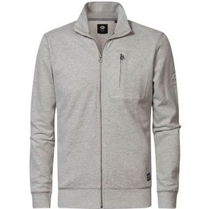 Petrol Industries Heren sweater kraag Zip M-1040-SWC301; Kleur: Grijs Melange; Maat: XL, grijze mengeling, XL