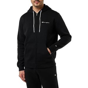 Champion Legacy American Classics Logo Powerblend Fleece Full Zip Sweatshirt met capuchon, Zwart, S Heren FW23, Nero, S