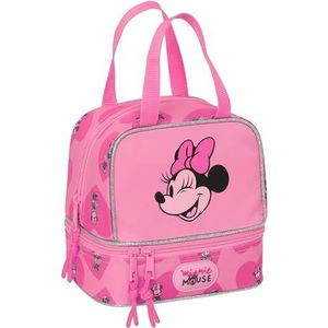 Safta Minnie Mouse Loving Lunchbox, kwaliteit en maximale duurzaamheid, voor maaltijden, vrije tijd, snacks en ontbijt, 20 x 15 x 20 cm, roze, Roze, Standaard, Casual