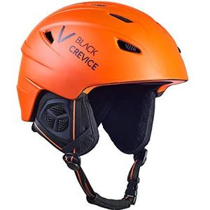 Black Crevice Unisex - Skihelm voor volwassenen Strep, mat oranje/zwart, XL (61 cm)