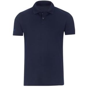 Trigema Dames Polo Shirt Elastaan, Unisex, Volwassenen - blauw - Large