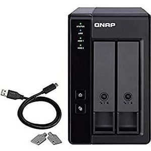 QNAP TR-002 2 Bay Desktop NAS Expansion - Optional Use as a Direct-Attached Storage Device