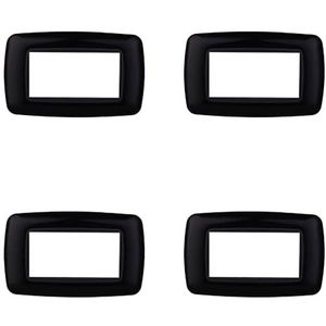 4 stuks, plaat compatibel met Bticino Living, gebogen kunststof platen, 3/4/7 plaatsen, voor blauwe houders, 4-delige set