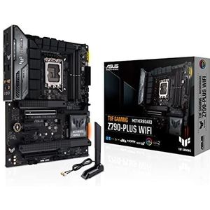 ASUS TUF Gaming Z790-PLUS WiFi moederbord Intel Z790 LGA 1700 ATX (PCIe 5.0, Four M.2, 16+1 DrMOS, DDR5, 2,5 GB Ethernet, Wi-Fi 6E, USB 3.2 Gen 2x2 Type C, Thunderbolt USB4), Aura Sync, AEMP II)