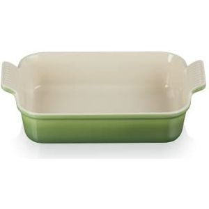 Le Creuset Heritage rechthoekige schaal, aardewerk, 26 cm, 2,4 liter, Bamboo, 26 cm