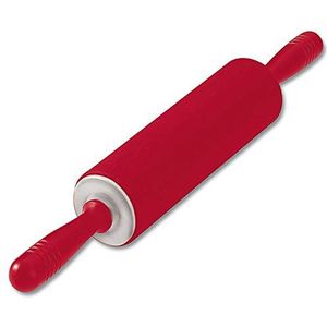 Original Kaiser Originele Kaiserflex Red deegroller siliconen 49 x 6,5 cm, deegroller siliconen met metalen kern, ergonomische handgrepen, hittebestendig tot 200 °C, rood