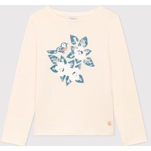 Petit Bateau T-shirt met lange mouwen voor meisjes, Avalanche wit/blauw polton, 6 Jaren