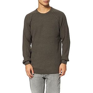 Urban Classics Heren Ribbed Raglan Sweater Sweatshirt, Blackbird., XL