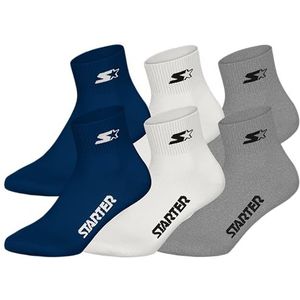 STARTER 6pk Quarter Socks - NNY/WHT/MGR - 35/38