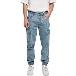 Southpole Denim met cargozakken jeans voor heren, Retro L.Blue Destroyed Washed, 31