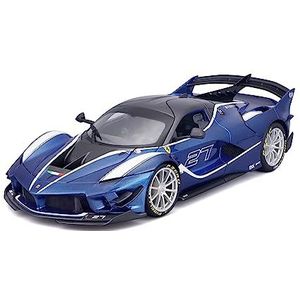 Bburago Ferrari FXX-K EVO: modelauto op schaal 1:18, Ferrari Race & Play serie, deuren, kofferbak en motorkap beweegbaar, blauw (18-16012B)