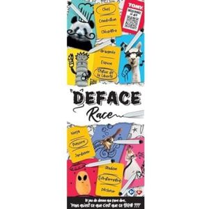 Tomy Games T73588 Deface Race, Familie tekenspel voor 4 of meer spelers, voor volwassenen en kinderen vanaf 8 jaar, meerkleurig