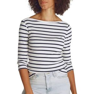 Tommy Hilfiger S/S gebreide tops voor dames, Blauw (Bretonse Dark Night Navy Stp), XXS