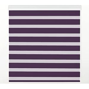Zebra Textil Sansa dubbel rolgordijn, nacht en dag, polyester, violet, 105 x 250 cm