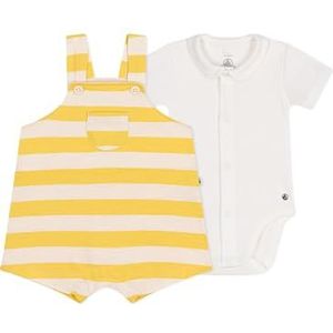 Petit Bateau Baby A0AI0 Tuinbroek, Nectar/Avalanche, 1 Maand, NECTAR/AVALANCHE, 0 Months