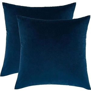 RECYCO Sierkussenslopen Fluwelen Marineblauw 45x45