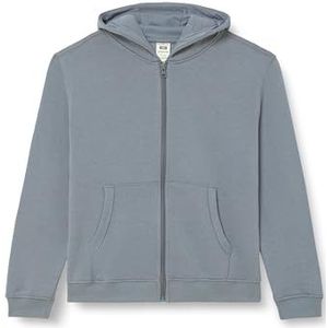 Mukua Byron Kids Sweatshirt voor kinderen met ritssluiting en capuchon, blauwe mist, maat 7/8