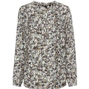 camel active - Blouse - Lichtbruin - Lange Mouwen - Opstaande Kraag