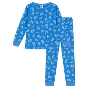 Petit Bateau jongens slaapromper, blauw/wit, 6 Jaar
