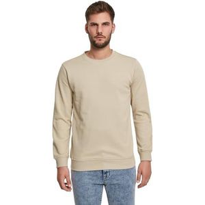 Urban Classics Heren sweatshirt Basic Terry Crew Sweater, effen trui voor mannen in vele kleuren, maten S - 5XL, blauw (vintage blauw), XXL