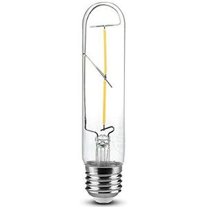 Tubolare LED filament glas trapsarent 2W, vervangt 27 T30-warm wit