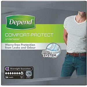 Depend Absorberend ondergoed, maat L/XL, heren, 54 stuks