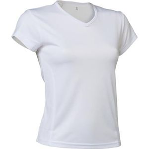 ASIOKA - Sportief T-shirt voor meisjes - Technisch T-shirt voor meisjes Maga kort - Kleur Wit