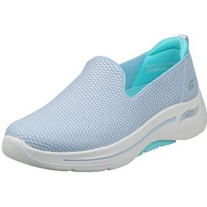 Skechers Go Walk Arch Fit Sneaker dames, Grijs textiel Aqua Trim, 36 EU