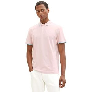 TOM TAILOR 1035900 poloshirt voor heren, 32015-Morning Pink Two Tone, M, 32015 - Morning Pink Two Tone, M
