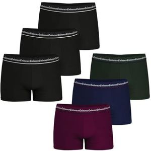 Eminence - Set van 6 boxershorts voor heren, business, zwart/zwart/bordeaux/marineblauw/groen, S, Zwart/Bordeaux/Marine/Groen, S