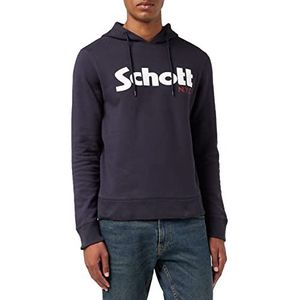 Schott NYC Swhood Sweatshirt voor heren, Blauw (zwart), S