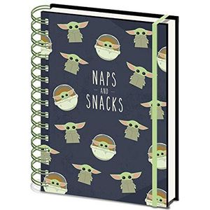 Notitieboek A5 spiralen - Star Wars: The Mandalorian (snacks and naps)