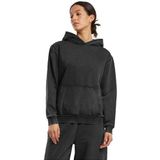 Build Your Brand Dames hoodie vintage heavy hoody, casual dameshoodie in gewassen design, maten XS - 5XL, zwart, XS