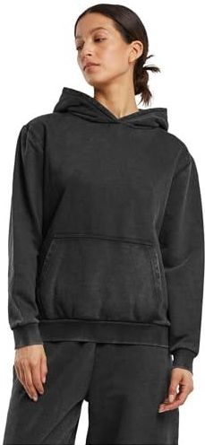 Build Your Brand Dames hoodie vintage heavy hoody, casual dameshoodie in gewassen design, maten XS - 5XL, zwart, XS