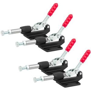 POWERTEC 4 PK Push Pull Toggle Clamp, 500 lbs houdcapaciteit, 305 cm Quick Release voor houtbewerking mallen en armaturen, Pocket Hole Jigs, lassen, CNC (20318-P4)