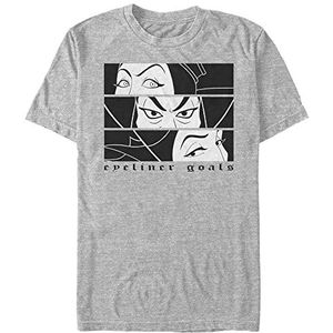 Disney Heren Villains-Villian Eyeliner Goals T-shirt, Athletic Heather, S