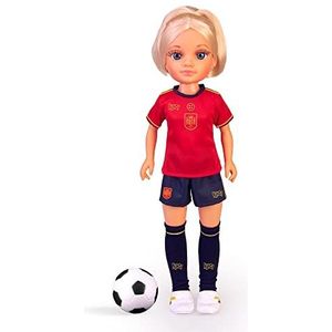 Nancy - Spaans nationaal team blond, voetbalpop in samenwerking met vrouwelijk voetbalteam, Spaans team en hologram van de Spaanse Royal Federation, Famosa (NAC41100)