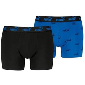 PUMA Men's Elements Boxer, blauw/zwart, M (2 stuks), blauw/zwart., M