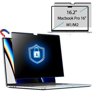 Magnetische Macbook Pro 16 inch Screen Protector 2021, Macbook Pro Privacy Screen 16 Compatibel met Nieuwe Macbook Pro 16.2 inch 2021 M1 Pro/M1 Max (A2485), Anti-Spy/Bubble Free/Anti