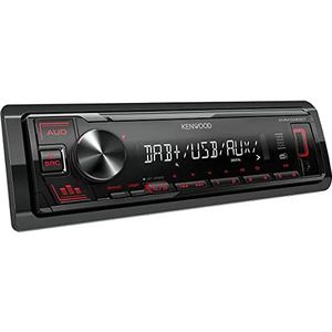Kenwood KMM-DAB307 - USB-autoradio - DAB+/FM - Rood - 4x50 Watt