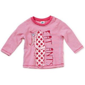 Sanetta meisjes-T-shirt Stripe, 123087 80 cm Rosa (Pink (3561))