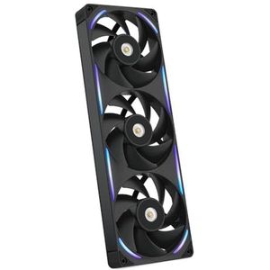 NZXT F360X Prestatiefan Enkel Frame - 3x 120mm PWM RGB PC - Max luchtstroom & statische druk - Laag geluidsniveau - LCP frame & bladen - Magnetisch vloeistofdynamisch lager - 30mm dik - Zwart