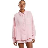 Urban Classics - Blouse - Rosa - Klassieke Blouse - Lange Mouw
