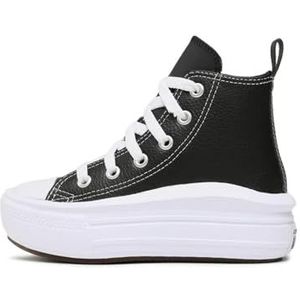 CONVERSE Chuck Taylor All Star Move Platform Lederen Sneaker, 11,5 UK Zwart/Zwart/Wit, Zwart Zwart Wit, 11.5 UK